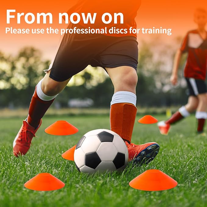 Football Goalie Cones Set with Carrying Bag 25 Pieces,