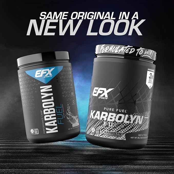 EFX Sports Karbolyn Fuel | Fast-Absorbing Carbohydrate Powder | Carb Load, Sustained Energy, Quick Recovery | Stimulant Free | 20 Servings (Neutral)