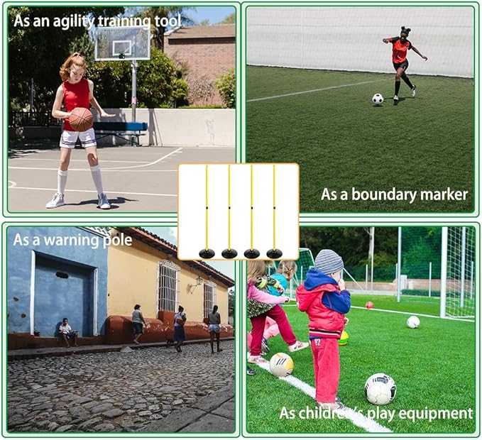 Soccer Agility Poles Set Detachable Sports Trainning Speed