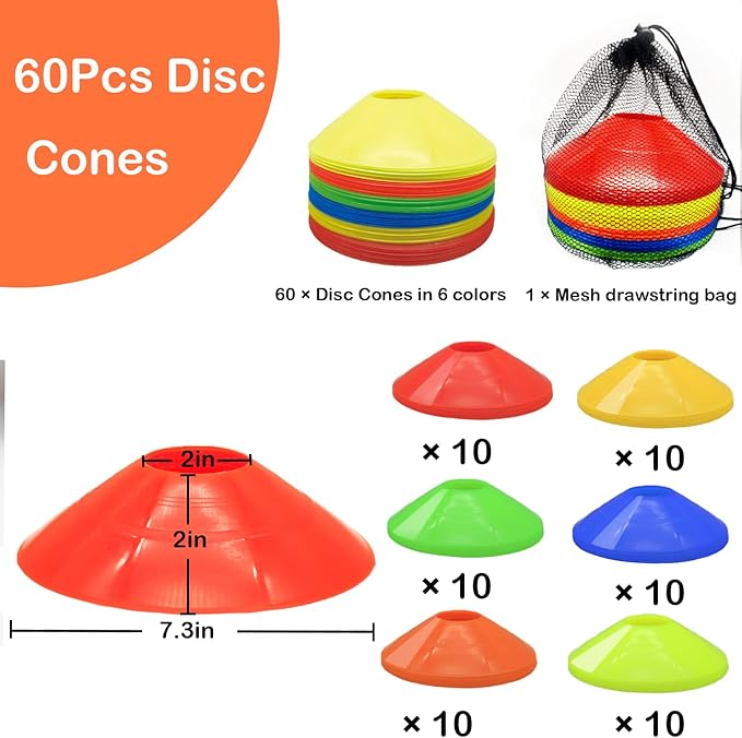 Soccer Cones Set 84/42Pcs 7"/9" 7"/9" Cones
