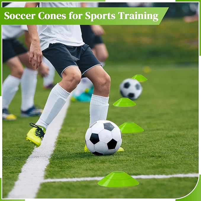 Sratte 200 Pcs Soccer Cones with Strap and