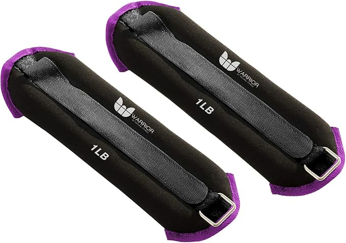 Warrior Adjustable Length Ankle Wrist Weights Pair for Arm and Leg Exercise, Aerobics, Walking, Running, Physical Therapy and Fitness Cardio Strength Training