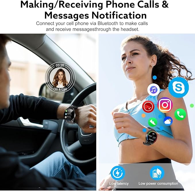 Smart Watch with Earbuds,2 in 1 Watch with Earbuds for Android iOS Can Receive Calls Messages Sleep Tracker Calorie Counter for Men Women