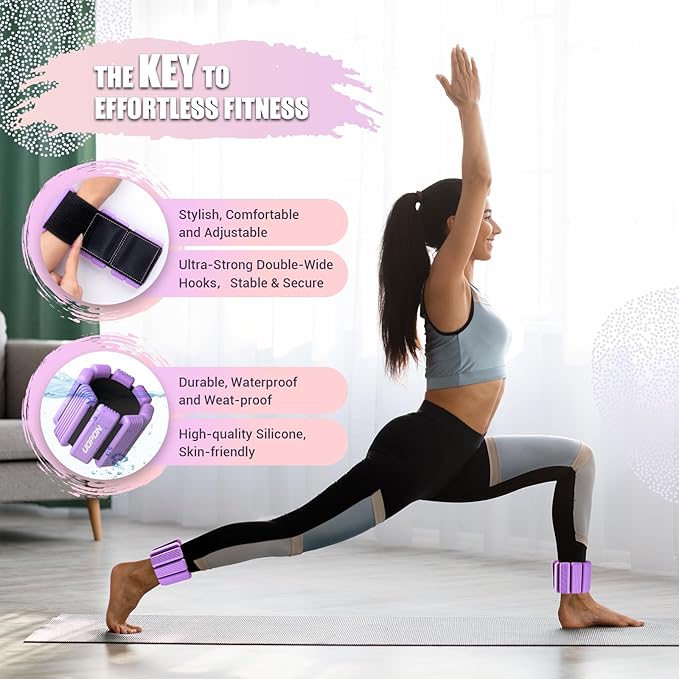 Wrist Weights for Women Set of 2 1 lbs