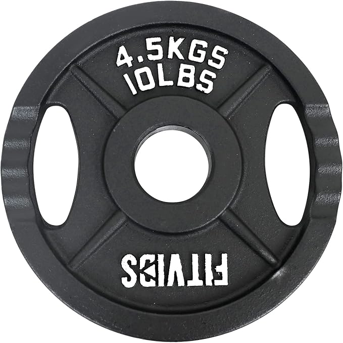 Signature Fitness Cast Iron Plate Weight Plate for Strength Training and Weightlifting, Standard or Olympic, Multiple Sizes