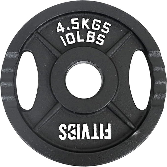 Signature Fitness Cast Iron Plate Weight Plate for Strength Training and Weightlifting, Standard or Olympic, Multiple Sizes