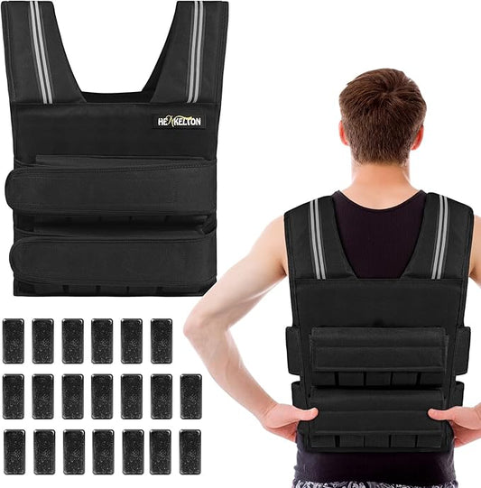 Adjustable Weighted Vest for Men Women with Removable Iron Weights, 24lbs/40lbs Body Weight Vests Adjustable for Running, Training Workout, Jogging, Walking