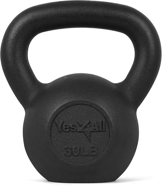 Yes4All Kettlebell Adjustable/Cast Iron/Protective Base Solid Smooth