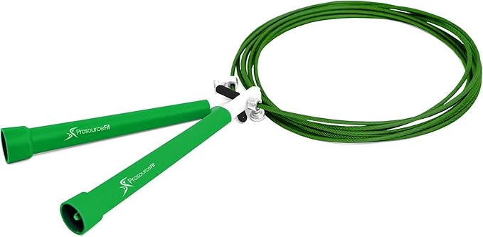 ProsourceFit Speed Jump Rope 10’ Adjustable Length, Super Fast Turning for Cardio, Boxing