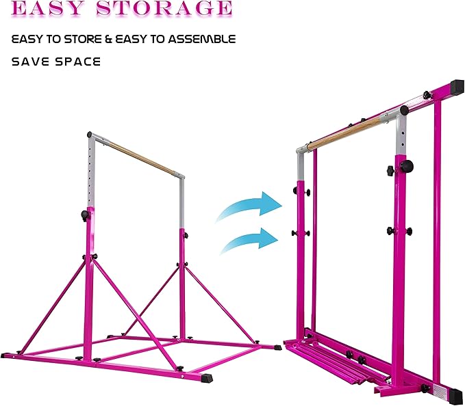 Gymnastic Bar For Kids and Teenage Ages 3-25 5 FT 6 FT 5 FT 6 FT