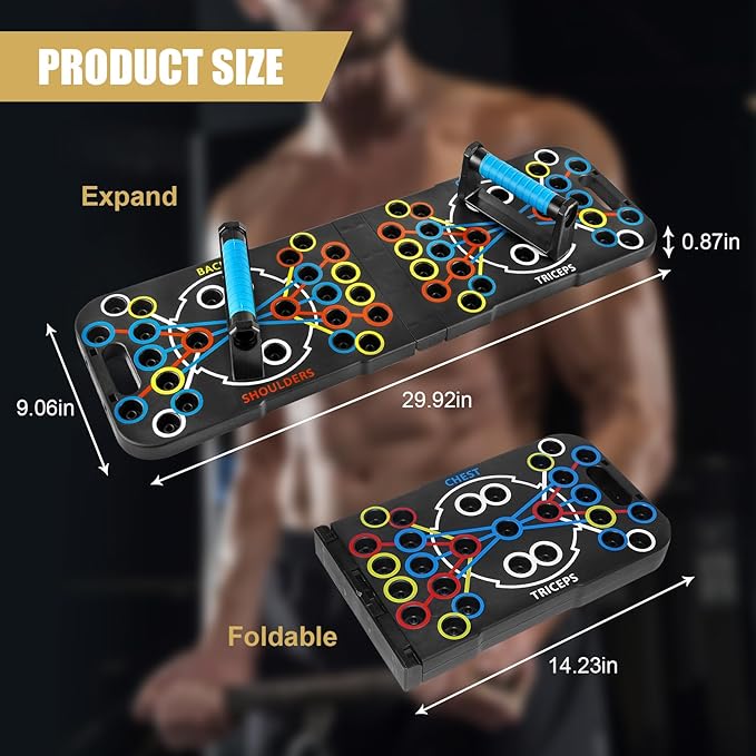 Push Up Board Foldable Adjustable Pushup Bar 56 1 Exercise
