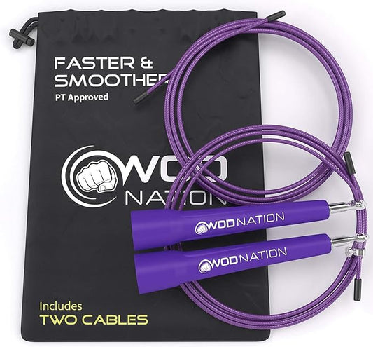 WOD Nation Adjustable Speed Jump Rope For Men