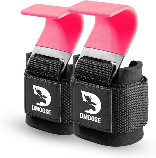 DMoose Fitness Weight Lifting Hooks for Men & 8 mm