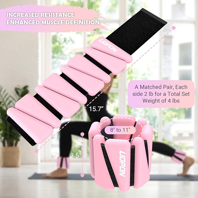 Wrist Ankle Weights for Women Set of 2 2 lbs/4 lbs/4 lbs