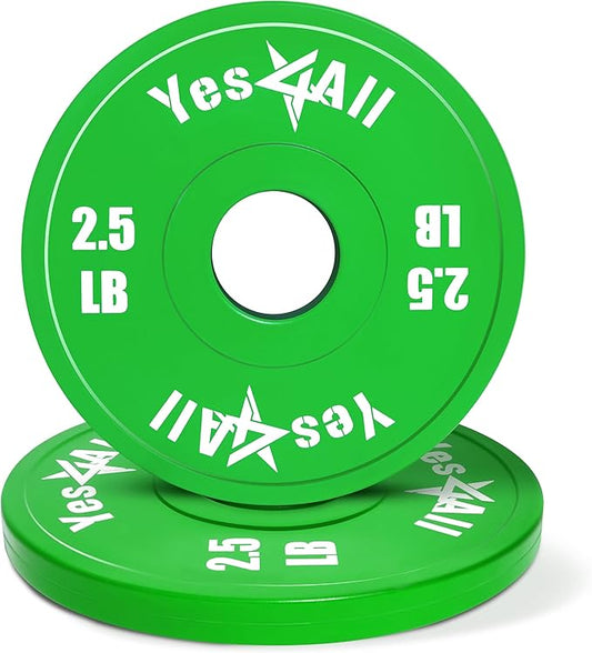 Yes4All Fractional Weight Plates Set of 6 1.25LB 2.5LB 2.5LB 5LB 5LB Pair