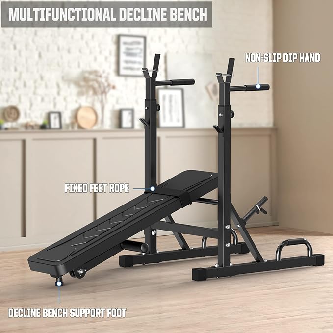 BEKING Weight Bench with Rack
