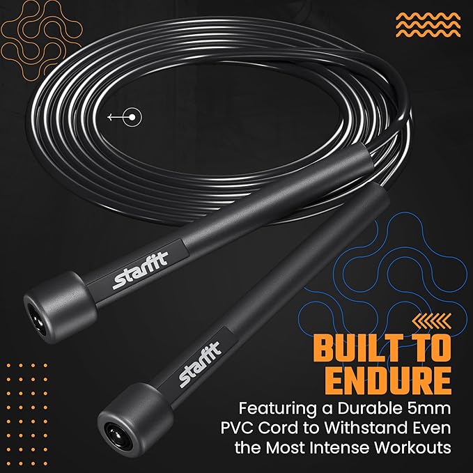 Lightweight Jump Rope for Fitness and Exercise, Adjustable Jump Ropes with Plastic Handles, Cardio and Endurance Training, Jumping Rope for Workout