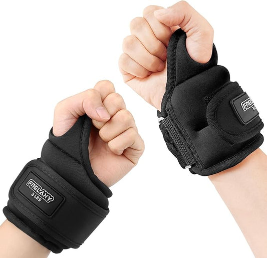 Frelaxy Wrist Weights with Thumb Loops Lock for Men Women 1lb*2 2lbs*2 3lbs*2 Ankle Weights Weighted Gloves for Running Strength Training Yoga Walking Exercises