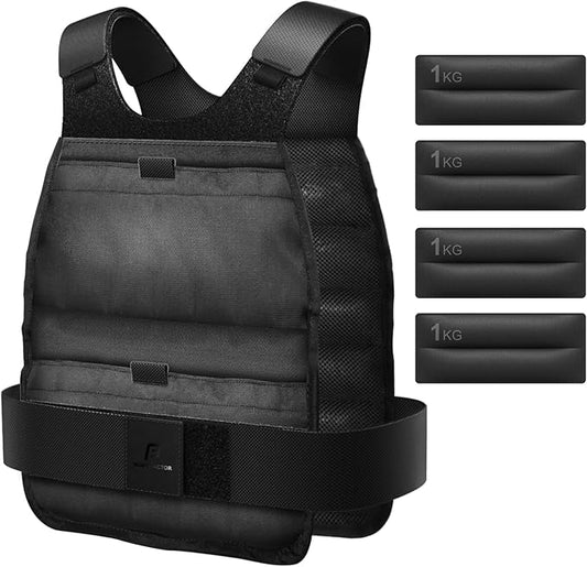 Weighted Vest for Men and Women with Reflective Stripes 10LB/15LB/20LB/13LB-22LB Adjustable Buckle Straps Weight Vests for Strength Training, Running, Fitness, Cardio, Weight Loss