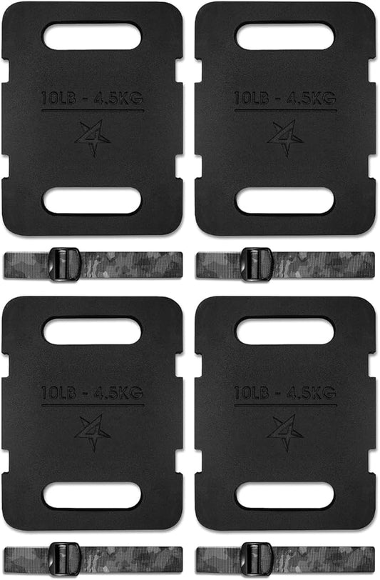 Yes4All Adjustable Ruck Plate with Straps for Rucking 10LB to 40LB
