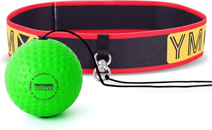 Ultimate Reflex Ball Set - 4 React Reflex Ball Plus 2 Adjustable Headband, Great for Reflex, Timing, Accuracy, Focus and Hand Eye Coordination Training for Boxing, MMA and Krav Mega