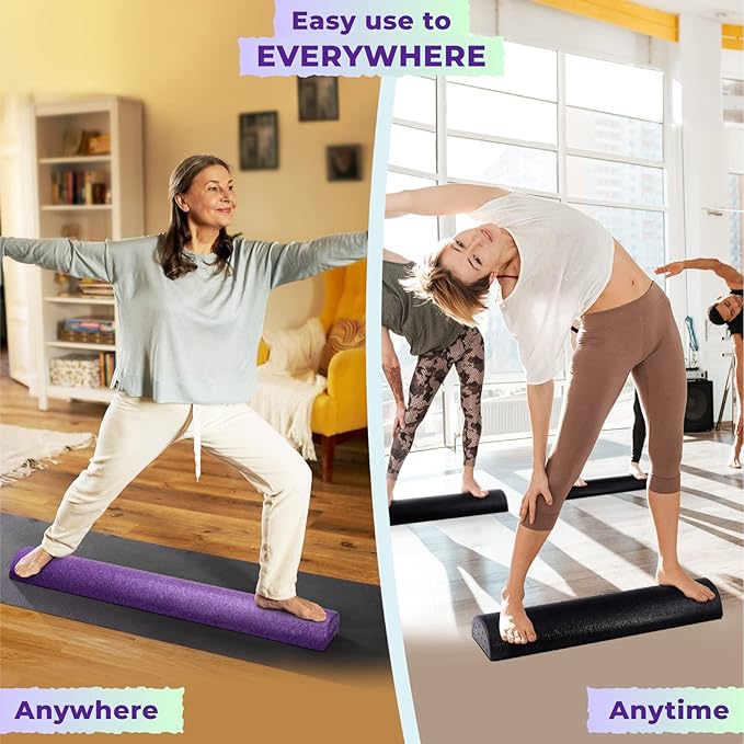 Yes4All High Density Half Round Foam Roller Support 12", 18", 18", 24", 24", 36" 36"