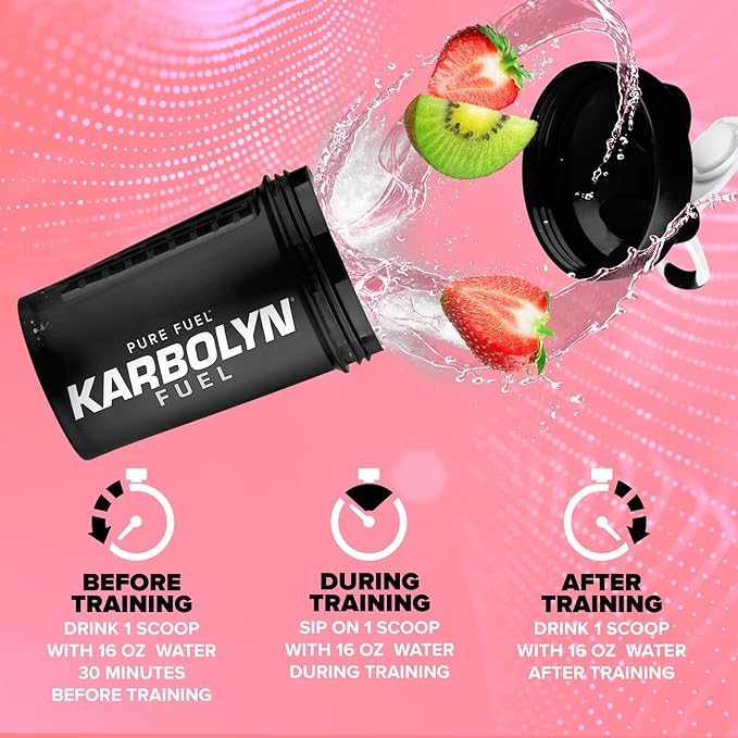 EFX Sports Karbolyn Fuel | Fast-Absorbing Carbohydrate Powder | Carb Load, Sustained Energy, Quick Recovery | Stimulant Free | 36 Servings (Kiwi Strawberry)