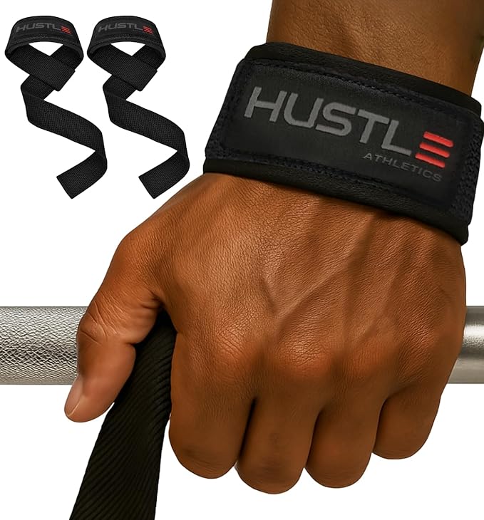 Lifting Straps for Weightlifting & Deadlifts – 21" Wrist Straps with Thick Neoprene Padding – Pro Heavy Duty Gym Wrist Wraps for Powerlifting, Bodybuilding & Strength Training for Men & Women