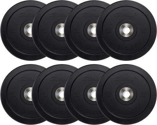 CAP Barbell 2-Inch Olympic Bumper Plate Weight Set 100-370 lbs