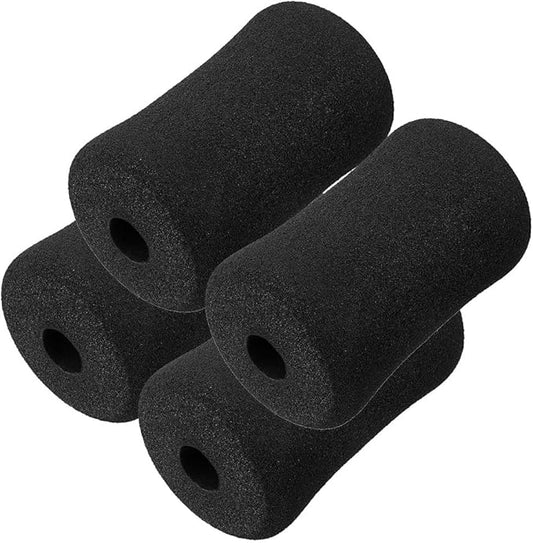 Sponge Foam Foot Pad Roller 2 Pair 1-inch Rod 5.3" X 2.9" ；Od 0.87" Id)