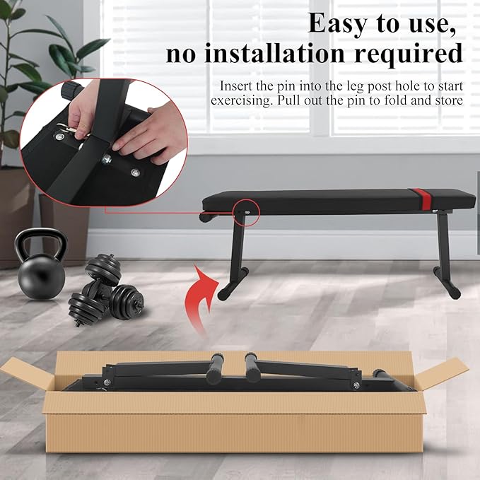 Flat Weight Bench for Home Gym