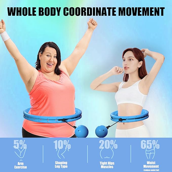 Infinity Weighted Fitness Circle for Adults 32 Detachable