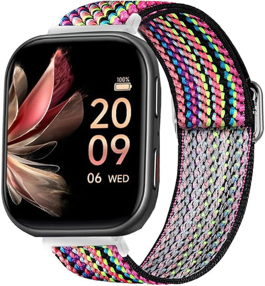 Compatible for FITVII Fitness Tracker Bands, 18mm, 20mm, 22mm Stretch Elastics Nylon Adjustable Replacement Strap Accessories