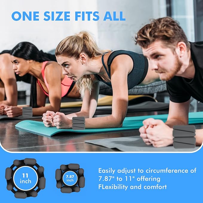 Wrist Weights, Ankle Weights for Women Men, Adjustable 2 (1LB (1LB Each)