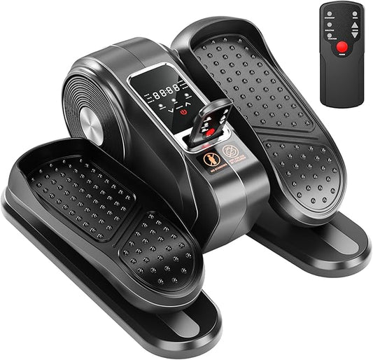 Under Desk Elliptical Exercise Machine with Remote Control & 12 Speeds, Quiet Elliptical Machine for Home Use, Ellipse Leg Exerciser as Seen on TV, Electric Leg Exerciser While Sitting for Seniors