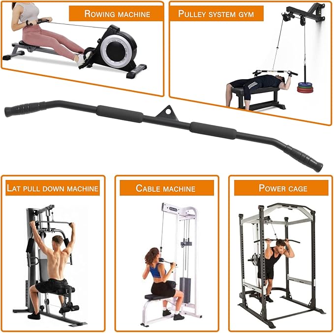 39.4'' Lat Pull Down Bar and 3.74in/95mm Silent