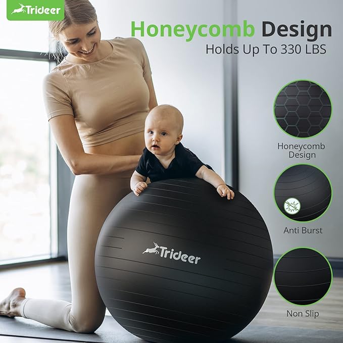 Trideer Yoga Ball Exercise Ball for Working Out 5 Sizes