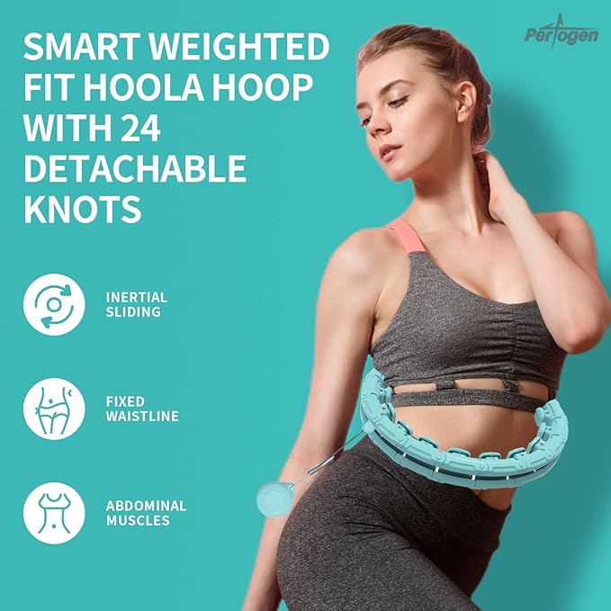Weighted Fitness Hoola Hoop for Exercise Kids,2 in 1 Weight 24 Detachable