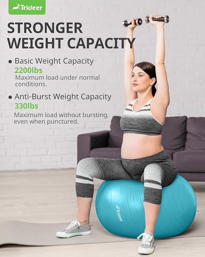 Trideer Yoga Ball Exercise Ball for Working Out 5 Sizes