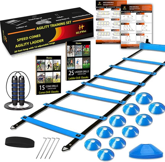 Speed Agility Training Set 1 Agility 4 Steel 1 Sports Headband,1 Jump 10 Disc