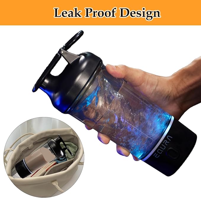 JOTER & LIBEAR Electric Shaker Bottle, Portable USB Rechargeable Protein Shake Mixer, Shaker Bottles for Protein Mixes and Meal Replacement Shakes, BPA Free, Waterproof, 25 oz (White)