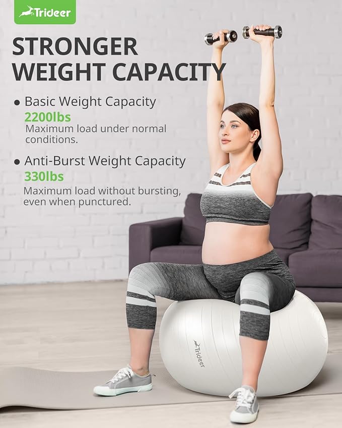 Trideer Yoga Ball Exercise Ball for Working Out 5 Sizes