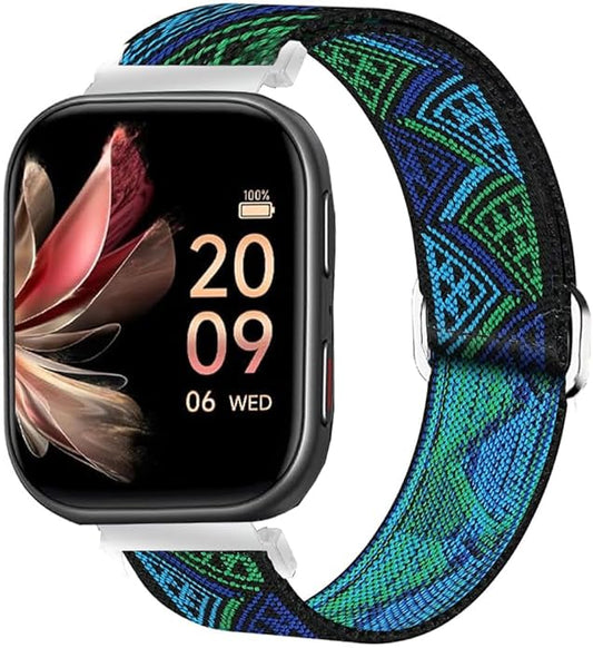Compatible for FITVII Fitness Tracker Bands, 18mm, 20mm, 22mm Stretch Elastics Nylon Adjustable Replacement Strap Accessories