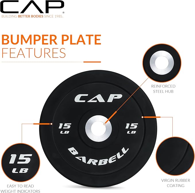 CAP Barbell Rubber Olympic Bumper Plate