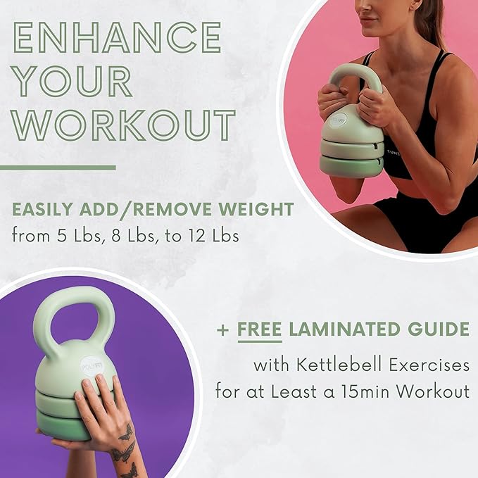 Adjustable Kettlebell - Kettlebell Weights Set for Home Gym