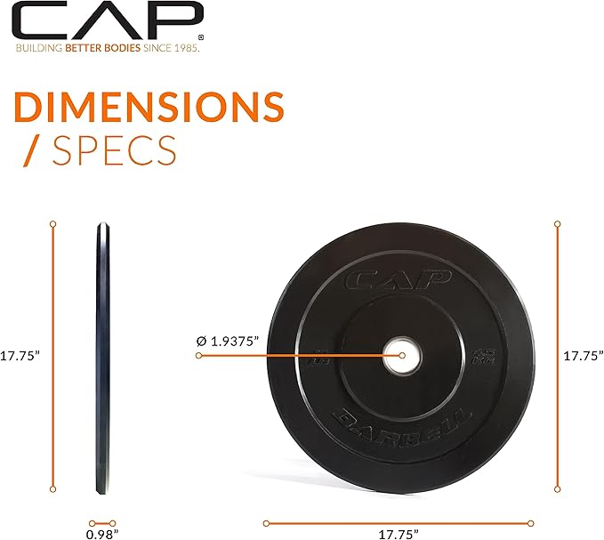 CAP Barbell Rubber Olympic Bumper Plate