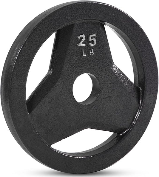JFIT Olympic 2" Cast Iron Grip Plate OR 2" Rubber 6 Weights (2.5lbs to 45lbs) Plates