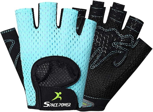 spacepower Workout Gloves - Lightweight Breathable Gym Gloves for Women & Men's Exercise