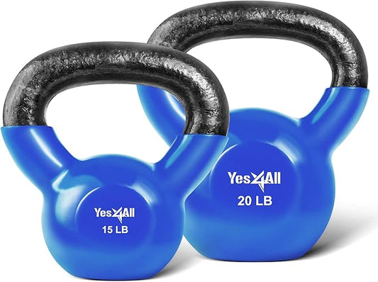 Yes4All Combo Kettlebells Vinyl Coated Weight Sets Great