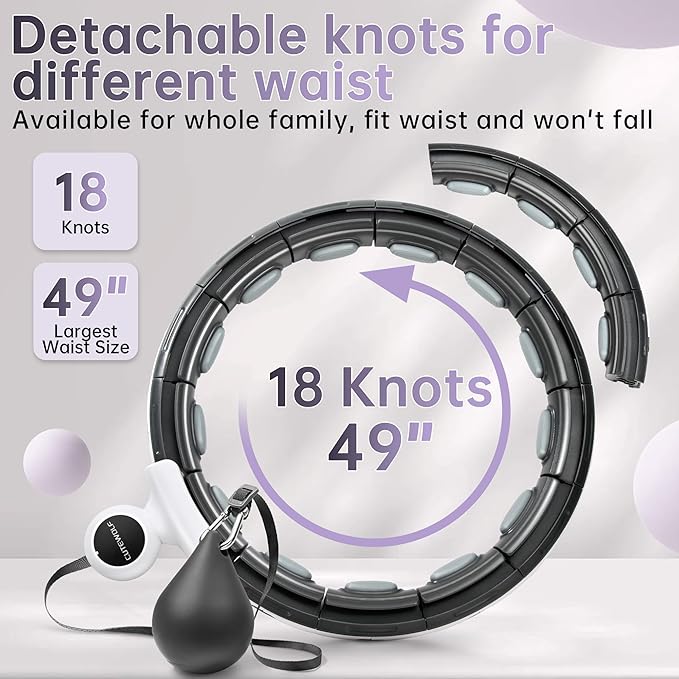 Weighted Fit Hoop Plus Size for Adult Weight Loss 18/32 Detachable 2 in 1, Great